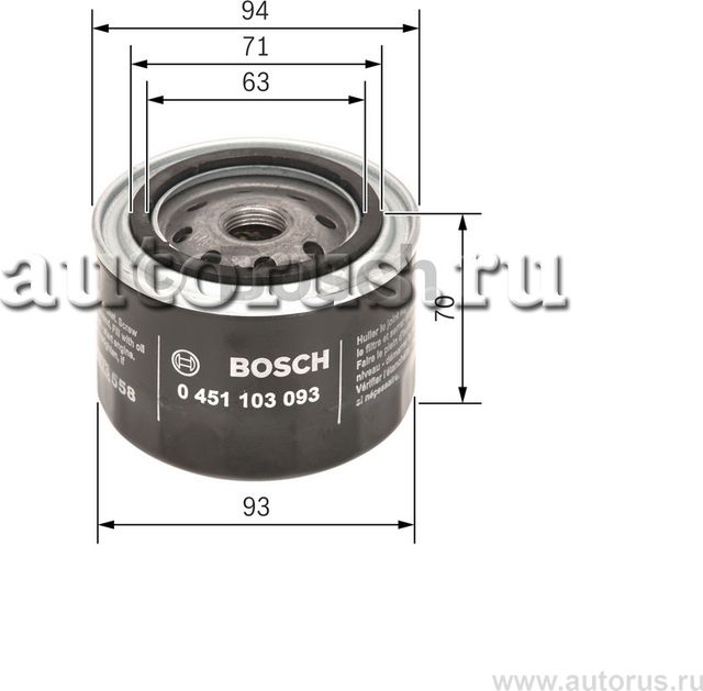 Фильтр масляный (Bosch). Артикул 0451103093
