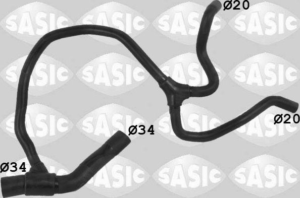 Патрубок радиатора (системы охлаждения) Sasic левый нижний для Opel Vectra B 2000-2003. Артикул 3406350