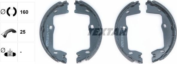 Тормозные колодки (стояночная тормозная система) Textar. Артикул 91018400