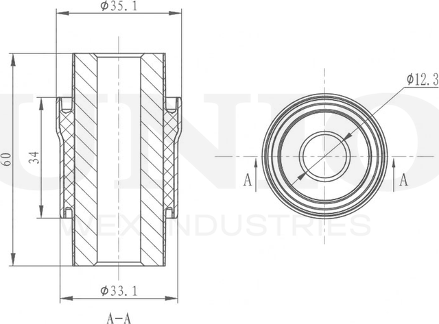 Сайлентблок рычага подвески (Unio). Артикул RMP-20492