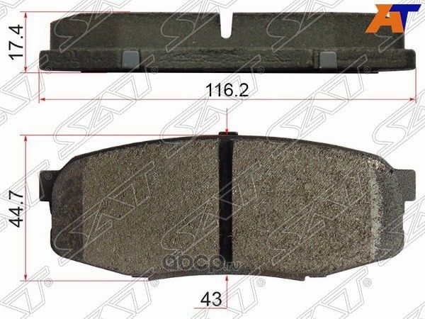 Колодки тормозные RR TOYOTA TUNDRASEQUOIA 07- (SAT). Артикул ST0446660120