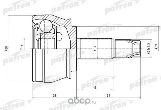 Шрус наружный (граната) Patron. Артикул PCV1245