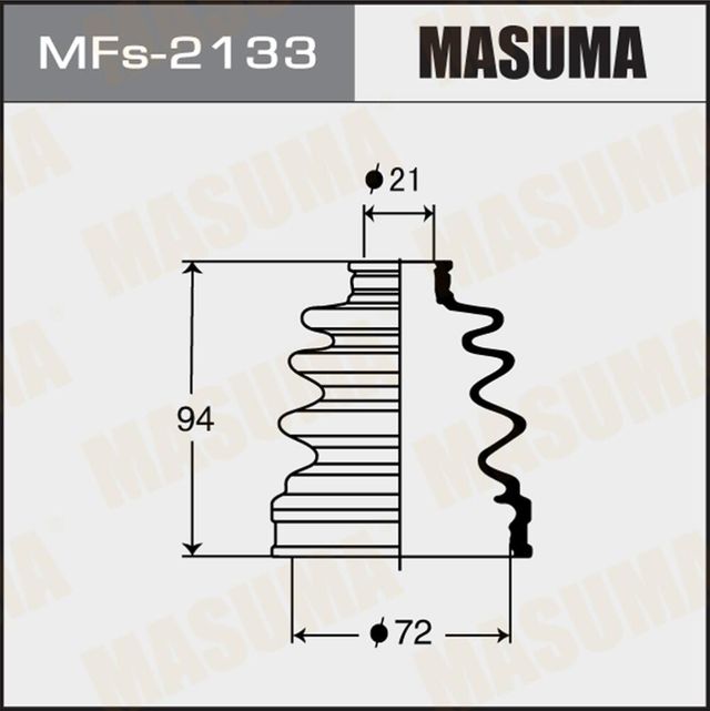 Пыльник ШРУСа внутренний Masuma передний/задний для Subaru Outback II 2000-2003. Артикул MFs-2133