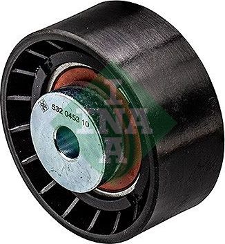 Направляющий (ведущий) ролик приводного поликлинового ремня Ina (полимерный материал). Артикул 532 0453 10