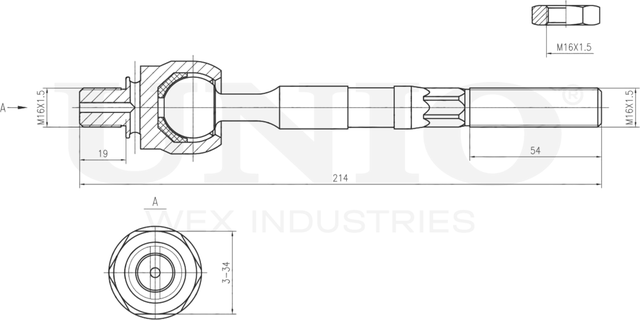 Тяга рулевая (Unio). Артикул SSP-30029