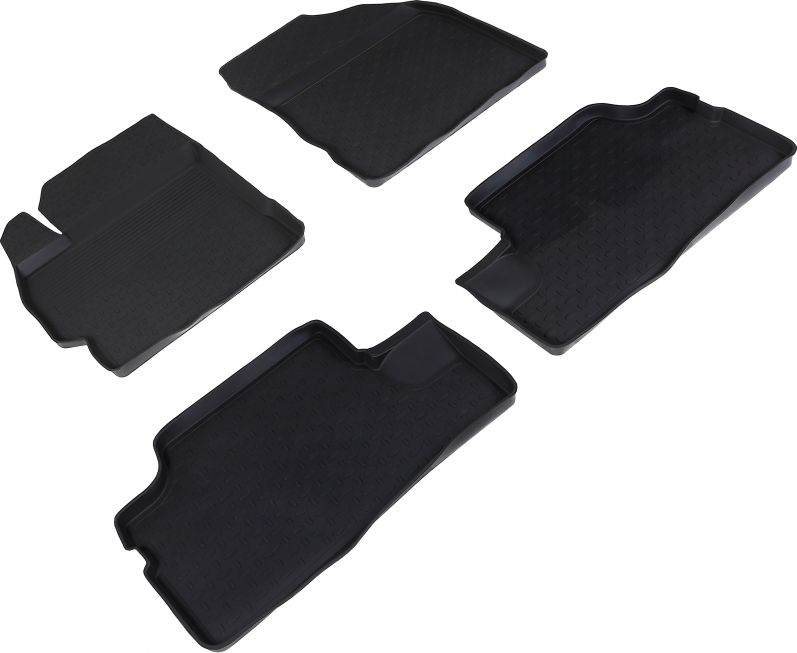 Коврики резиновые Seintex с высоким бортиком для салона Toyota Corolla E150 2007-2013. Артикул 01030