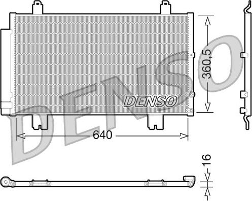 Радиатор кондиционера (конденсатор) Denso для Lexus GS III 2005-2011. Артикул DCN51005