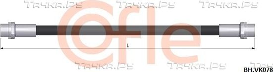Тормозной шланг Cofle задний для Mercedes-Benz Sprinter 903 1995-2006. Артикул 92.BH.VK078