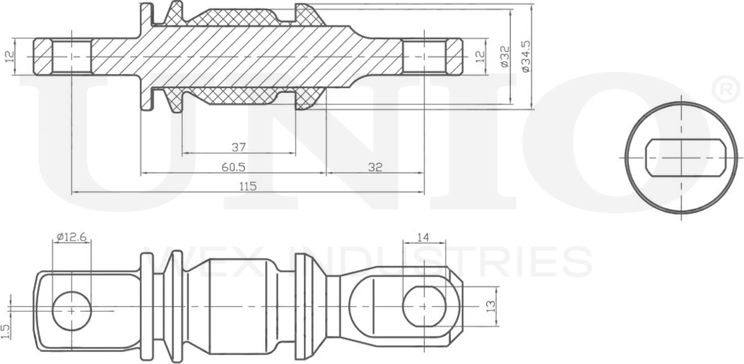 Сайлентблок рычага подвески (Unio). Артикул RMP-20137