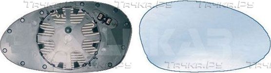 Зеркальное стекло бокового зеркала Alkar правое для BMW 1 I (E81/E82/E87/E88) 2004-2010. Артикул 6413843