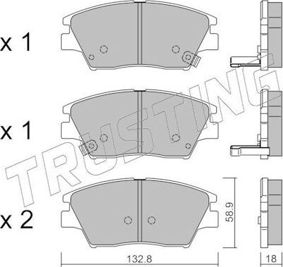 Тормозные колодки Trusting. Артикул 1098.0