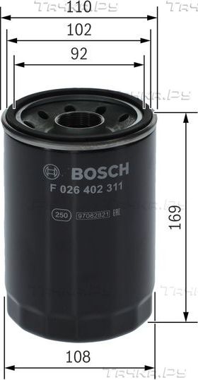 Топливный фильтр Bosch для Volvo  FMX II 2013-2026. Артикул F 026 402 311