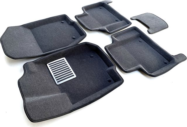 Коврики текстильные Euromat 3D Lux для салона Mercedes-Benz GL-Класс X166 2012-2019 Темно-серые. Артикул EM3D-003517G
