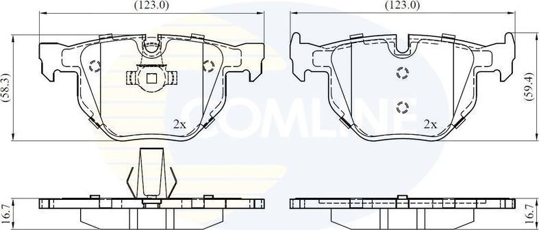 Тормозные колодки Comline Comline. Артикул CBP06001