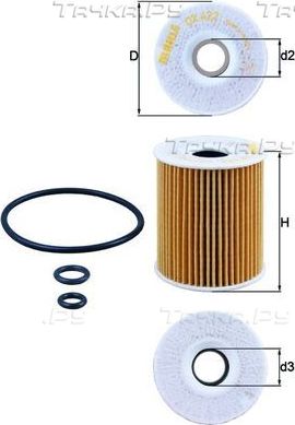 Масляный фильтр Mahle-Knecht. Артикул OX 422D