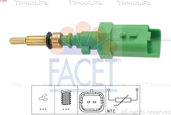 Датчик температуры охлаждающей жидкости Facet Made in Italy - OE Equivalent. Артикул 7.3385