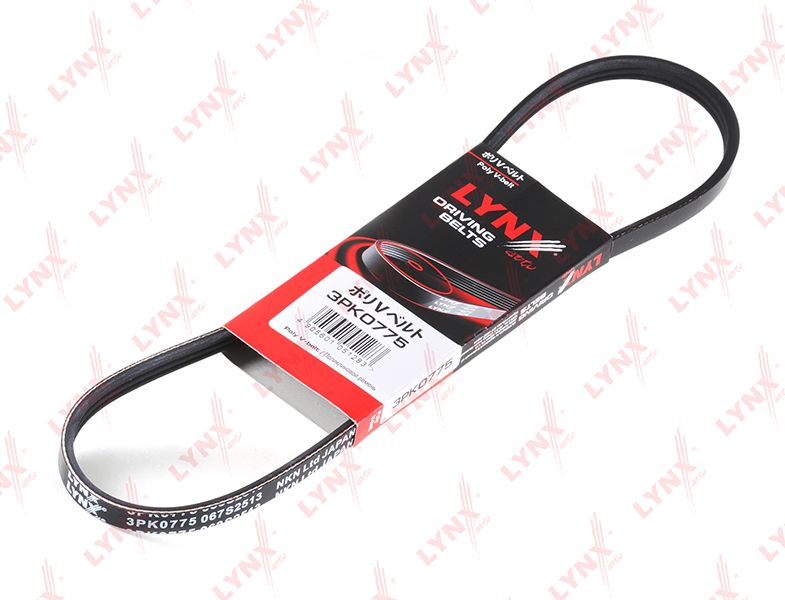 Приводной ремень поликлиновой LYNXauto. Артикул 3PK0775