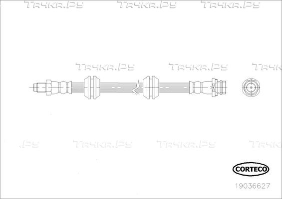 Тормозной шланг Corteco задний для Land Rover Freelander II 2006-2014. Артикул 19036627