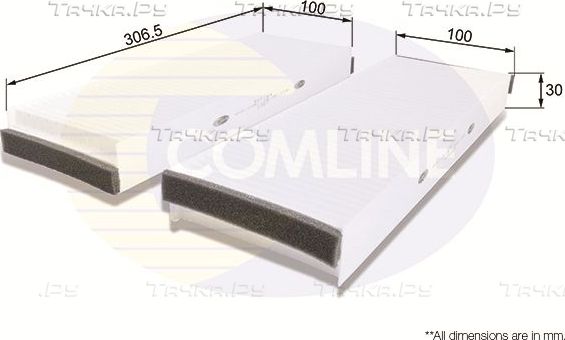 Салонный фильтр Comline для Volkswagen XL1 2014-2015. Артикул EKF164