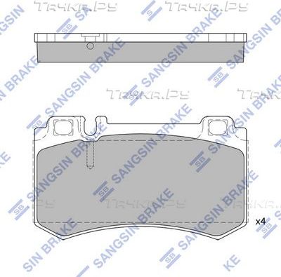 Тормозные колодки Sangsin Hi-Q задние для Mercedes-Benz S-Класс IV (W220) 1998-2006. Артикул SP2188