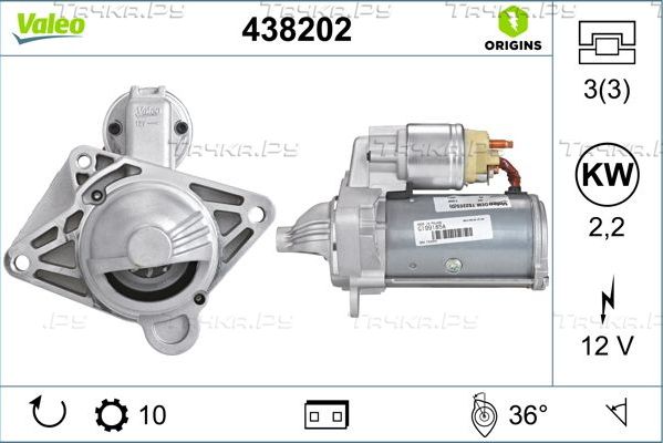 Стартер Valeo Origins New для Renault Latitude I 2011-2015. Артикул 438202
