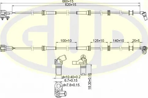 ДАТЧИК ABS ПЕРЕДН  NISSAN NAVARAPATHFINDER III (G.u.d). Артикул GABS02439