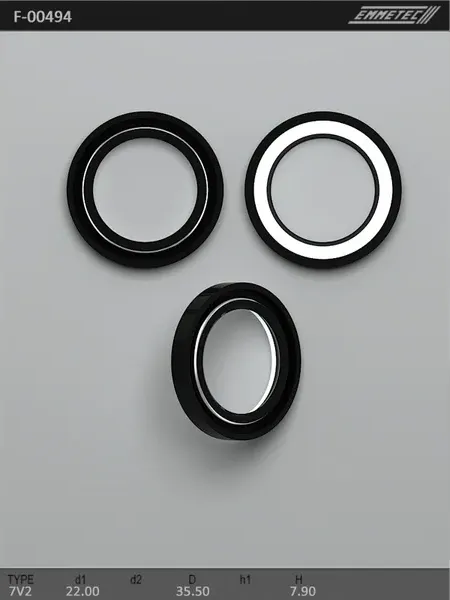Сальник 22,00/35,50*7,90 тип 7V2 (Emmetec). Артикул F00494