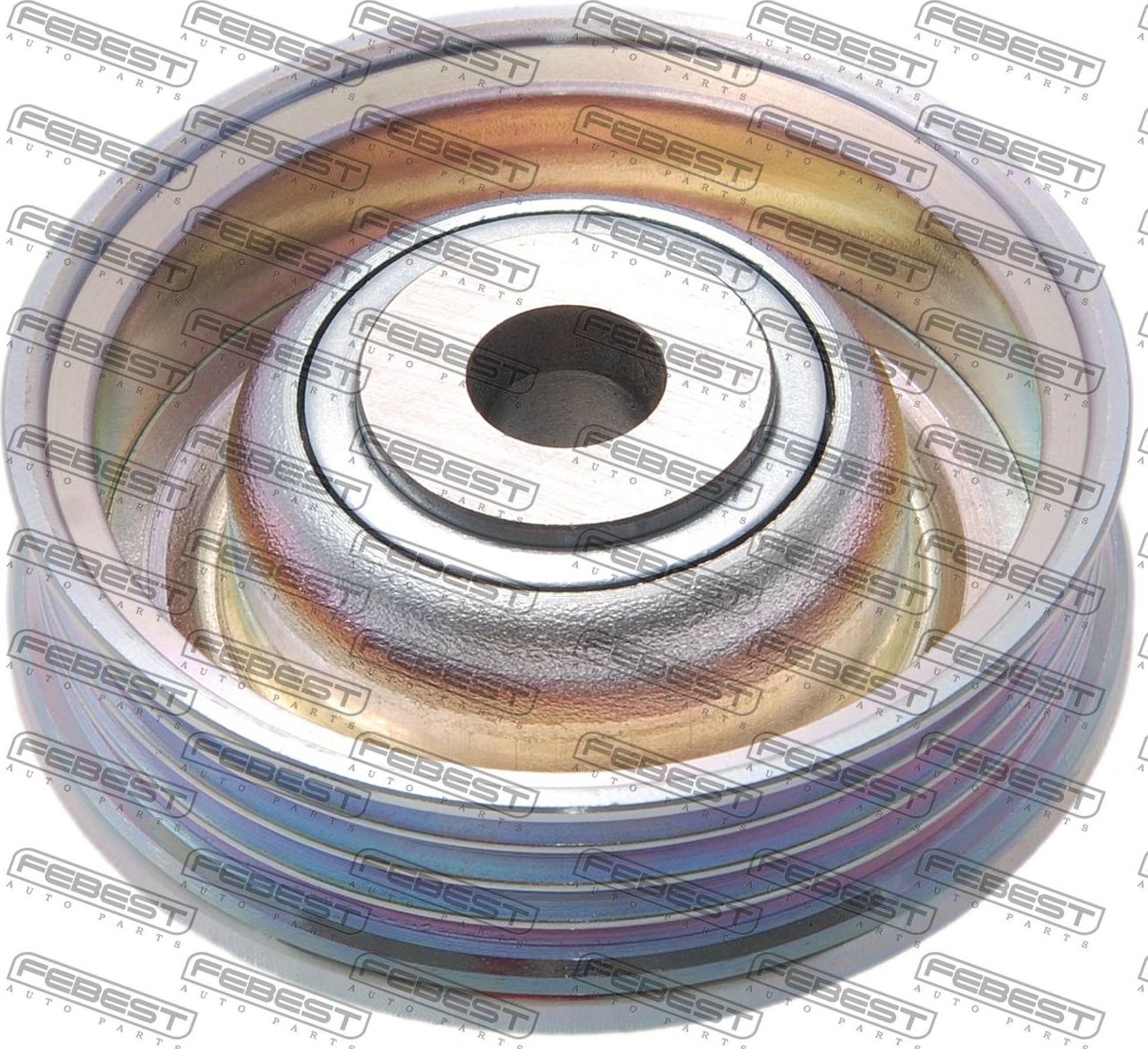 Натяжной ролик (натяжитель) приводного поликлинового ремня Febest. Артикул 0487-DE3A