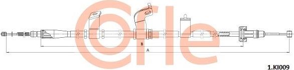 Трос ручника (тросик ручного тормоза) Cofle задний левый для Kia Picanto II 2011-2017. Артикул 92.1.KI009