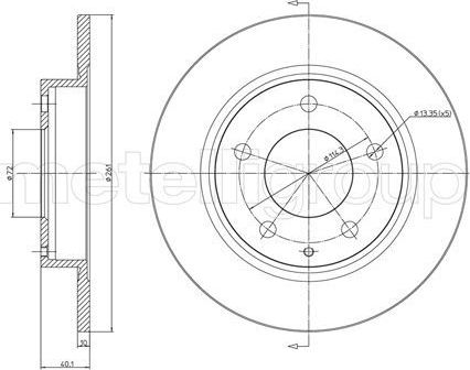 Тормозной диск Trusting задний для Mazda Premacy I (CP) 1999-2005. Артикул DF063