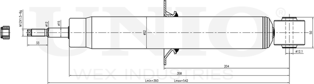 Амортизатор подвески (Unio). Артикул SAB-10741