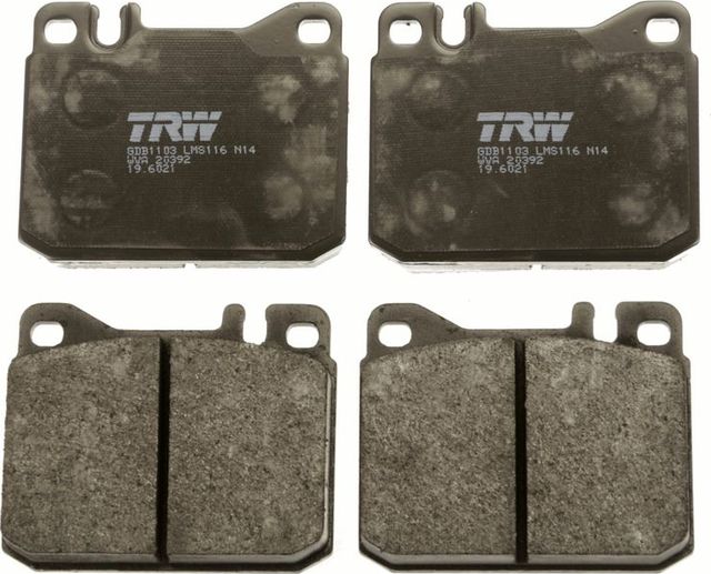 Тормозные колодки TRW передние для Volkswagen LT I 1975-1996. Артикул GDB1103