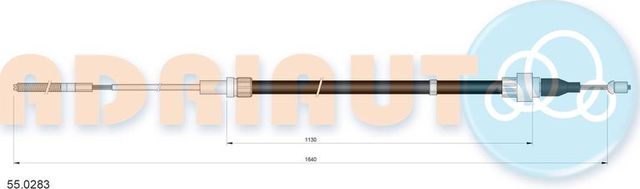 Трос ручника (тросик ручного тормоза) Adriauto задний правый/левый для SEAT Ibiza II 1997-2002. Артикул 55.0283