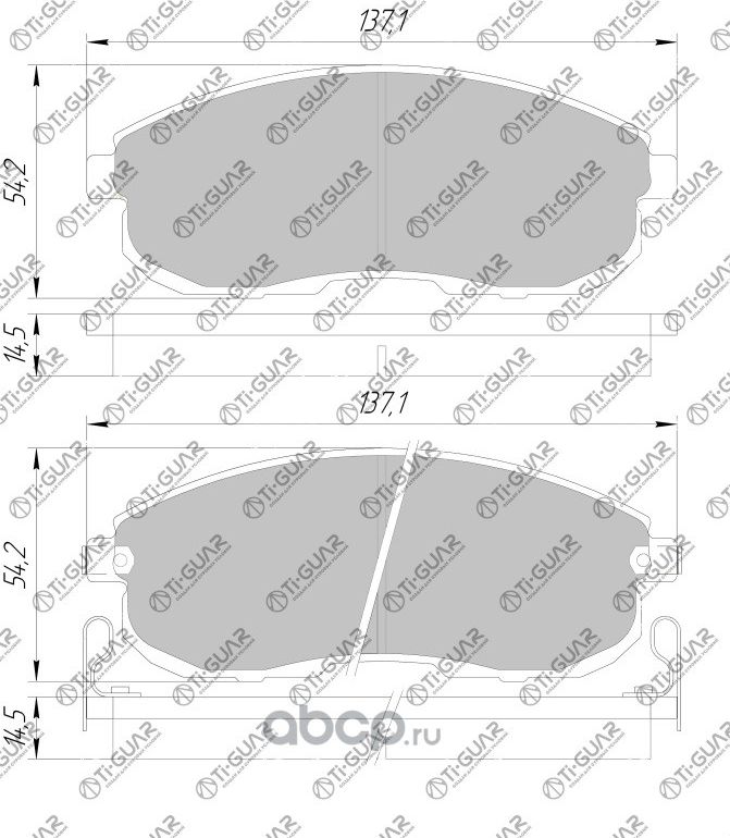 Тормозные колодки (TI-Guar). Артикул TG286C