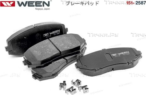 Тормозные колодки WEEN. Артикул 151-2587
