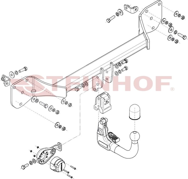 Фаркоп Steinhof для Mercedes-Benz GLB-Класс X247 2019-2026. Артикул M-189