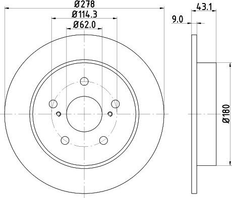 Тормозной диск Nisshinbo. Артикул ND9018