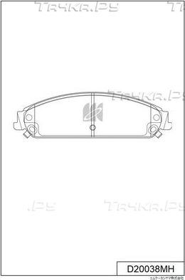 Тормозные колодки MK Kashiyama передние для Dodge Caliber I 2006-2013. Артикул D20038MH