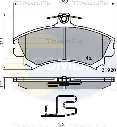 Тормозные колодки Comline Comline. Артикул CBP3462