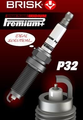 Свеча зажигания Brisk P32 Iridium Premium+. Артикул 1976