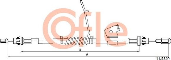 Трос ручника (тросик ручного тормоза) Cofle. Артикул 92.11.5349