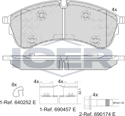 Тормозные колодки Icer. Артикул 142283