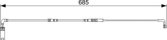 Датчик износа тормозных колодок  Bosch. Артикул 1 987 473 003