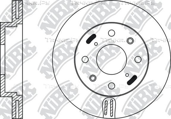 Тормозной диск NiBK передний для Honda Civic V 1991-1995. Артикул RN1375