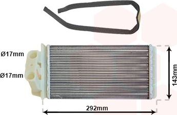 Радиатор отопителя (печки) Van Wezel *** IR PLUS *** для Fiat Strada 2003-2026. Артикул 17006273