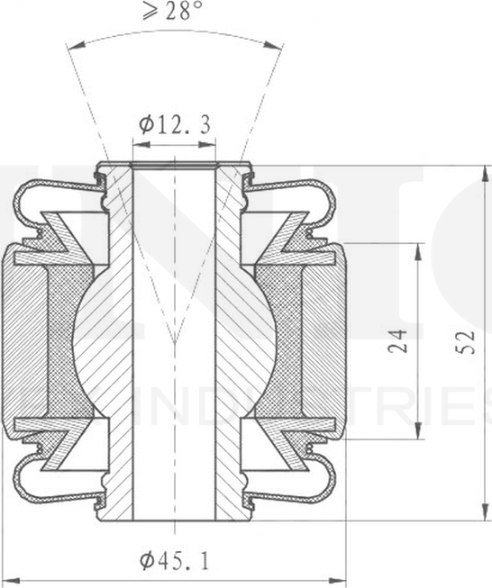 Сайлентблок рычага подвески (Unio). Артикул RMP-20049