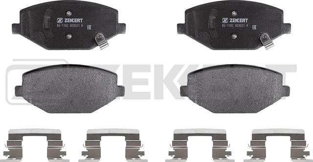 Тормозные колодки Zekkert передние для Geely Coolray I 2020-2026. Артикул BS-1182