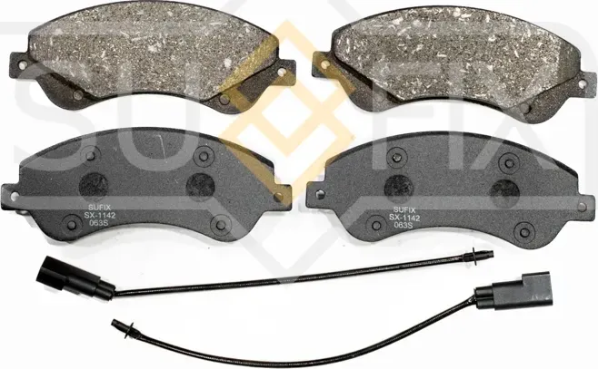 Колодки дисковые тормозные передние правые/левые FORD TRANSIT Bus (F) 2006-2014 (Sufix). Артикул SX1142