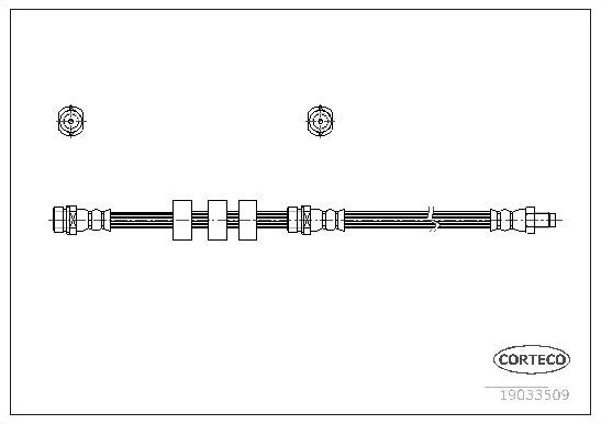 Тормозной шланг Corteco передний передний для Mazda Tribute I 2000-2008. Артикул 19033509