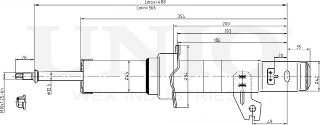 Амортизатор подвески (Unio). Артикул SAB-10002